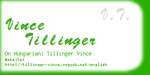 vince tillinger business card